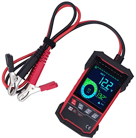 Yanmis Testeur de Batterie de Voiture Analyseur 12V 24V Analyseur pour Les Camions Marins, Outil de Test de Charge Automobile pour la santé de la Batterie, écran 3,2 Pouces pour la Mécanique