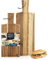 Moritz & Moritz 2x Schneidebretter Holz 48x16 / 38x16cm - Holzschneidebretter aus massiver Akazie - Servierbretter Holz für Käseplatte - Holzbretter Küche langlebig, messerschonend, leicht zu reinigen