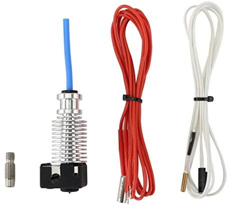 BCZAMD Hotend Kits for Prusaa MK3 MK3S MK3S+ MMU2S Ersatz Extruder Teile Hotend zusammengebaut 3D Drucker enthalten Messing Düse V6 Heatbreak Heatsink Heizpatrone Thermistor Heizelement Block PTFE