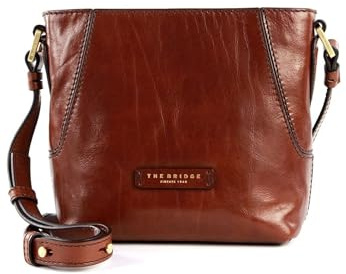 The Bridge Borsetta Crossbody Linea Caterina Donna Dimensioni 20x20x10 cm in Pelle Liscia Marrone