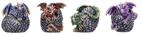 Nemesis Now Eggling Hoard 5 cm, Resina, Plata, Figura de dragón, Adorno de dragón Plateado, artículos de Regalo coleccionables de dragón, Fundido en la Mejor Resina, Pintado a Mano por Expertos, 4,5