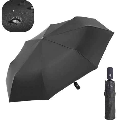 Amela Kompakter Regenschirm, Sturmfest Automatik, Regenschirm für Herren und Damen Windfest, Taschenschirm kompakt Robust faltbar, modern und stylisch