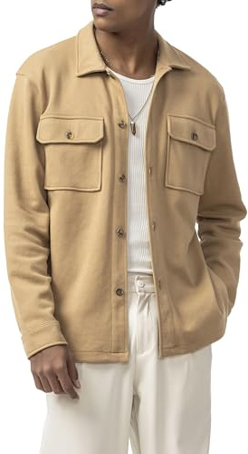 Redbridge Oversized overshirt i minimalistisk design, skjortjacka perfekt för avslappnad look, BRUN, S
