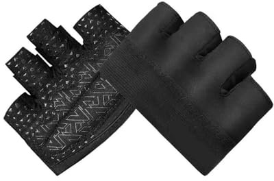 WMAMBZNDHP Guantes de Cuatro Dedos for Fitness, Yoga, Ciclismo y Mancuernas for Hombres Mujeres(103-black,L-EU)