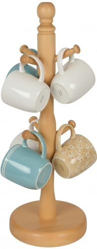 Acense Mug Tree Cup Holder Kitchen Mug Holder for Coffee Mugs & Tea Cups (Beechwood)