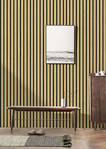 Belgravia Wood Papier peint autocollant en vinyle, 44,5x300CM effet 3D réaliste à rayures en grain de bois, rouleau de papier peint autocollant en vinyle, noyer et chêne pour décalcomanie