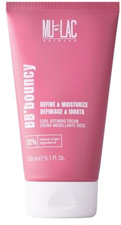 MULAC | BB'BOUNCY - Modellierende Cremes für lockiges Haar, mit Hanfsamenöl sowie Argan- und Olivenöl, pflegt und schützt, 150ml