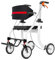 Rollator Faltbar und Leicht mit Sitz, 9.5KG Rollatoren für Senioren,9-stufig Höhenverstellbar Rollator Leicht Klappbar,Rollator Schmal für Wohnung,Gehhilfe für Senioren