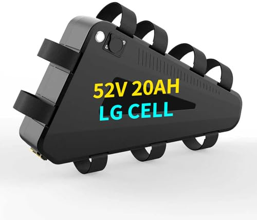 48V 52V Electric Bike Triangle Lithium Battery Pack 20Ah Triangle Ebike Battery With fast charger + BMS for 350-2000W Motorcycle Mountain Bicycle (52V 20Ah)