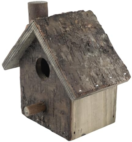 Cocoarm Casa para Pájaros de Madera Casa para Pájaros Colgante Refugio para de Madera a Prueba de Humedad de 15 X 10 X 9 Cm con Entrada Fácil, Lugar de Descanso Cálido y Diseño Colgante para Uso en