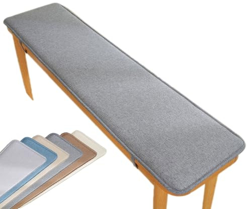 Halkfri utomhusbänk för 23-sits perfekt för uteplats, trädgård, gungburspråk, mörkgrå, 50 x 120 cm, väderdekoration, resint-bord