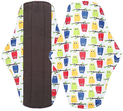 Assorbenti Lavabili, Sanitario Pad Donne Cuscinetto Sanitario Sanitary Pad Riutilizzabili Lavabili Mutandine Fodera Bambù Carbone Panno Sanitario Mamma Pad