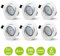 HiBay® 6er LED Einbaustrahler GU10 230V Set Schwenkbar Einbauleuchten Rund Weiß Einbauspots 5W Warmweiß Glühbirne und GU10 Fassung Deckenleuchte