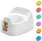 Children Junior Training Potty Toilet Toddler Baby Kids Trainer Chamber Seat Plastic Chair with Cut Out Slot for Easy Carrying, Easy Empty & Clean (A-1 x White Potty Chamber with Assorted Logo)