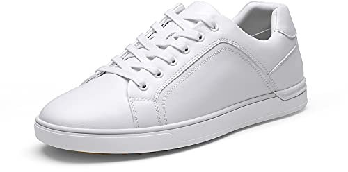 Bruno Marc Herren Schnürhalbschuhe Schuhe Turnschuhe Walkingschuhe Mode Lace-up,Size 46,Weiss,SBFS211M