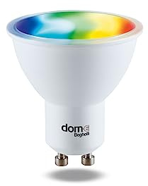 Beghelli - Lampadina LED Smart SPOT GU10 RGB-CCT WiFi Compatibile con Alexa, App Dom-e, Regolabile Intensità, Colori, Luce Calda e Fredda, Controllo Vocale, Domotica Facile, 1 Unità, Bianco