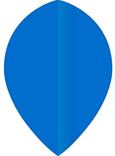 RUTHLESS RX Poly Plain Solid | 75 Micron | Pear Shape, Blue, 5 Sets of 3 Flights (5XF3659)