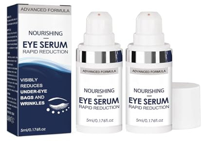 2 Piezas Eye Serum, Sérum Contorno de Ojos, Facial Serum, Contorno de Ojos Reparador, Reduce la Hinchazón, las Arrugas y las Líneas Finas, Para Todo Tipo de Piel