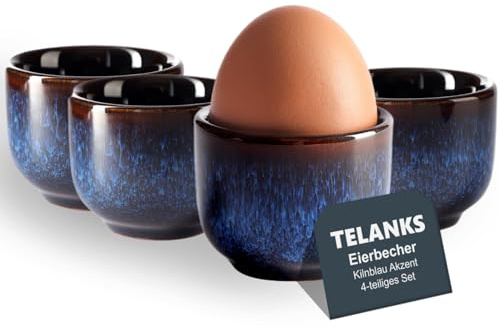 TELANKS Eierbecher Porzellan 4er Set