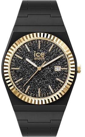 ICE-WATCH - Ice Power PW1 Black Glitter GD - Montre Noire pour Femme avec Bracelet en Silicone - 024771 (Small)