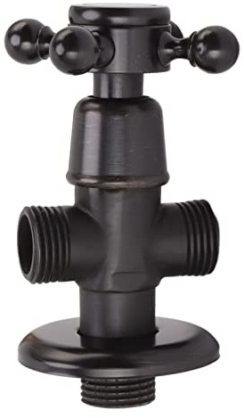 Valvola di arresto ad angolo, valvola di arresto in rame retrò Maniglia a croce Valvole di arresto dell'acqua a prova di perdite per rubinetto della della toilette del bagno