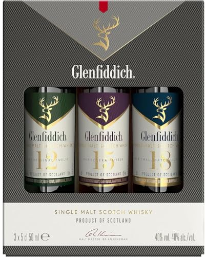 Glenfiddich Scotch Whisky Mix, Pack of 3, 5cl
