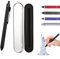 SMTTW 4-in-1 Kugelschreiber & Bleistift, Multifunktionsstift mehrfarbig, Kugelschreiber 3 Kugelschreiber-Minen in schwarz, rot, blau und Bleistift-Mine für Büro, Office, Schule und Geschenk-Schwarz