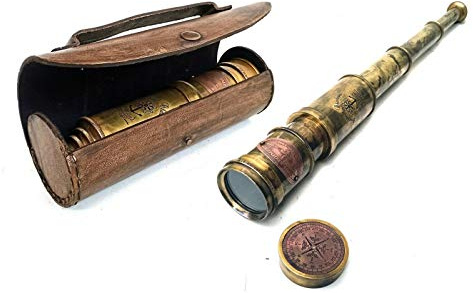 Scout Regiment Brass Telescope 19 London 1940 Broadhurt Clarkson Antique Replica Spyglass Scope High Resolution DF Lens Brilliant Magnification (Scout -19)