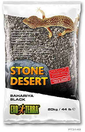 Exo Terra Bahariya PT3149 - Sustrato para terrarios maleable, Color Negro, 20 kg