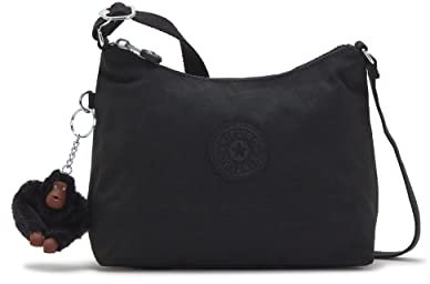 Kipling Damen Gael Crossbody Organisieren Zubehör Geräumig Verstellbarer Riemen Nylon Tasche, Schwarz, 8.75''L x 6.25''H x 3.25''D