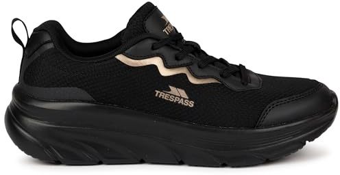 Trespass Womens Active Lightweight Trainer Cushioned Collar Moulded Footbed Ave Black