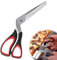 Tijeras para Pizza, Tijeras Pizza Triangle de Hoja Afilada de Acero Inoxidable, Tijeras Corta Pizza Profesional, Tijeras de Cocina Multifuncionales, Pizza Scissors de 27 cm, Tijeras Corta Pizza