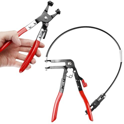 Pince pour colliers de serrage à col droit : WEGREAT 2 pièces Pince à colliers de serrage à bande à ressort 650 mm Outil pour enlever et installer Colliers de serrage Outil de réparation automobile