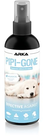 ARKA Hundeurin Entferner Spray 100 ml – to-Go Enzymreiniger gegen Hundepipi, Geruch & Flecken – biologisch, sicher und ideal für Auto, Sofa, Hundebox, Reisen & unterwegs – PIPI-Weg