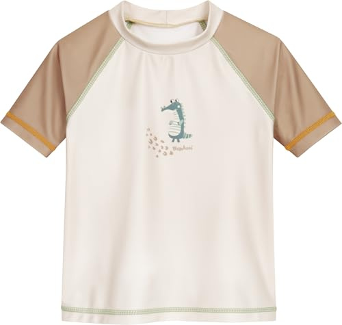 Playshoes Unisex Kinder Badeshirt Rash-Guard-Shirt, Kurzarm Wildtiere, 110-116 EU