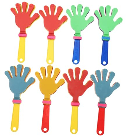 TOPBATHY 8 piezas Aplaudidores de Mano de Plástico Coloridos Juguetes que Hacen Ruido para Fiestas y Eventos Deportivos Accesorios para Animar y Celebraciones de Cumpleaños
