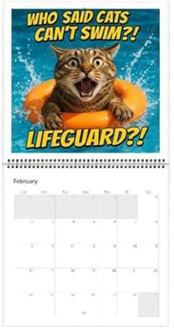 Nudorpn Calendrier Mural Mensuel - Calendrier Mensuel Annuel Complet,Organisateur Hebdomadaire Du Dimanche Au Samedi | Pour Adolescents Adultes Amateurs D'Animaux Enseignants Etudiants