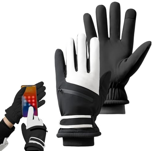 Guanti da sci, antivento, guanti da neve caldi per touchscreen, per ciclismo, sport, guida, sci, donne e uomini all'aperto