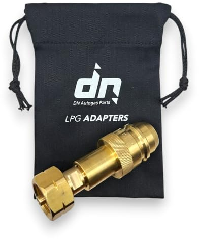 DN Autogas Parts Adattatore per bombola di gas GPL M22 – Connettore di ricarica europeo Euronozzle con borsa per stazioni GPL spagnole e portoghesi
