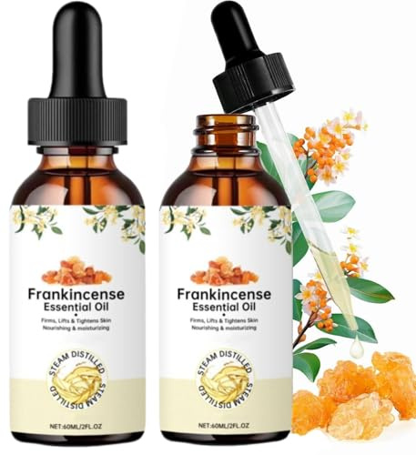 Encens Bio Huile Essentielle, Huile Essentielle Encens, Huile De Paracress Biologique, Bio, Pour La Peau, Antirides, Huiles Essentielles Pour Le Corps, Soins Capillaires, Diffuseurs, Massage (2PC)