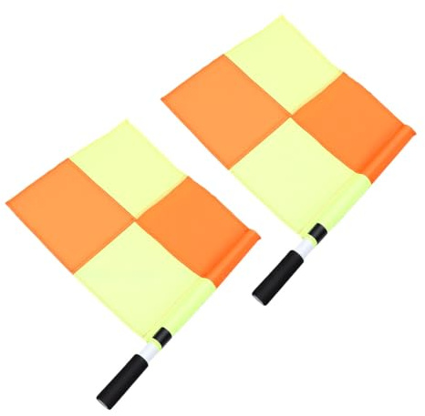 CHICIRIS Banderas de árbitro, Bandera de Juez de Línea de Fútbol de Tela Oxford Impermeable para Juegos de Entrenamiento de Competición (1 par 45 cm ancho 38 cm alto 52)