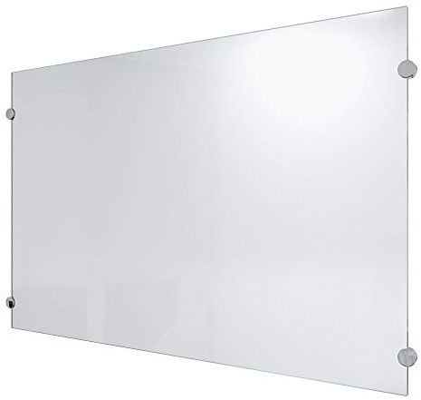 ECOfoxx 6mm ESG Glas Küchenrückwand Spritzschutz Herd Fliesenspiegel Glasplatte Rückwand viele Größen (Milchglas, 70x40cm)