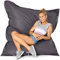 Green Bean© Outdoor Sitzsack 120x160cm 270 Liter Kinder & Erwachsene Bean Bag EPS Perlen Füllung Riesensitzsack Groß Liegekissen Waschbar Wetterfest Lounge Chair Sitzkissen Bodenkissen Antharzit