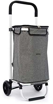 blnbag T2 - Klappbarer Einkaufstrolley Shopping Bag Trolley, Leichter Einkaufsroller stabiles Alu-Gestell, Einkaufstasche mit Rollen, 45L, 96 cm