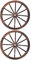 FOMIYES Holz-Wagenrad-Dekor: 2 Stück Vintage-Holz-Wagenrad-Dekor Western- -Party-Dekorationen Hängende Räder Wandkunst-Dekor Für Garten Hausbar Garage
