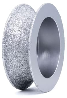 Diamond Grinding Wheel for Angle Grinder,Vacuum Brazed Full Bullnose Diamond Router Bit Profiling Wheel for Stone Granite Edge Abrasive(25mm)