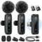 WARM BOX Micrófono de Solapa Inalámbrico para iPhone, iPad, Teléfono Android, 2-Pack Mini Micrófono con Reducción de Ruido, Emparejamiento Automático y Mute & Reverb para Vlogging, Grabación de Vídeo