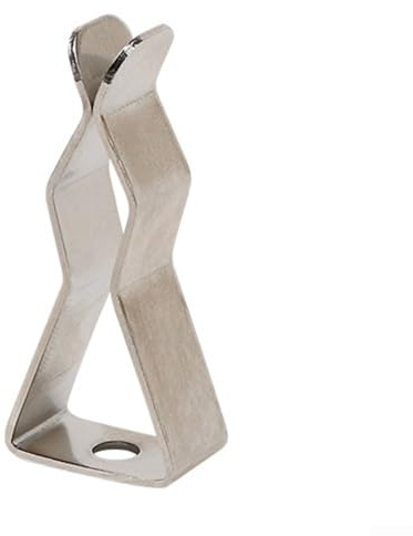 Eawfgtuw Abrazadera de lámpara de acero inoxidable con clip de rizo de resorte con juego de 10 piezas para fijación de tubos de calefacción por infrarrojos y fijación de uso general en garajes