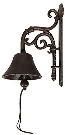 zeitzone Türglocke Vintage Gusseisen Braun Glocke Landhausstil Nostalgie Antik-Stil