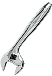 USAG U02940013 Chiave a rullino con Regolazione Rapida (Lunghezza 200 mm), Cromato